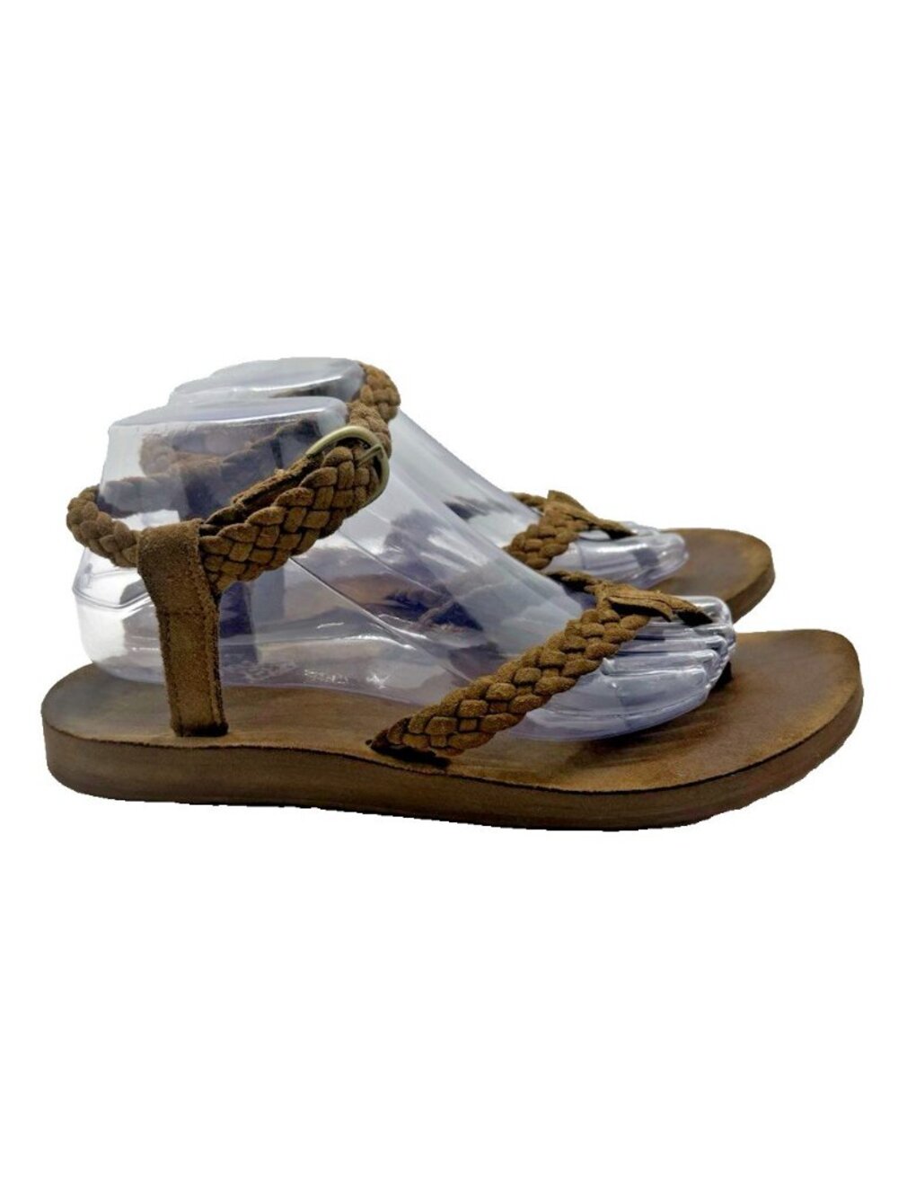 Teva Original Suede Braid Brown Womens Thong Sandals Sz 9 US 1008676 Ankle Strap